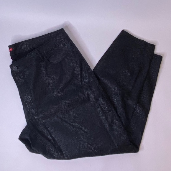 BONGO Pants - Bongo Snakeskin Print Black Shimmer Pants